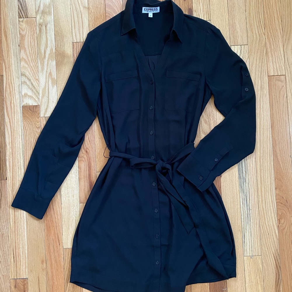 Shirt Dress in Black